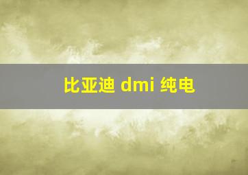 比亚迪 dmi 纯电